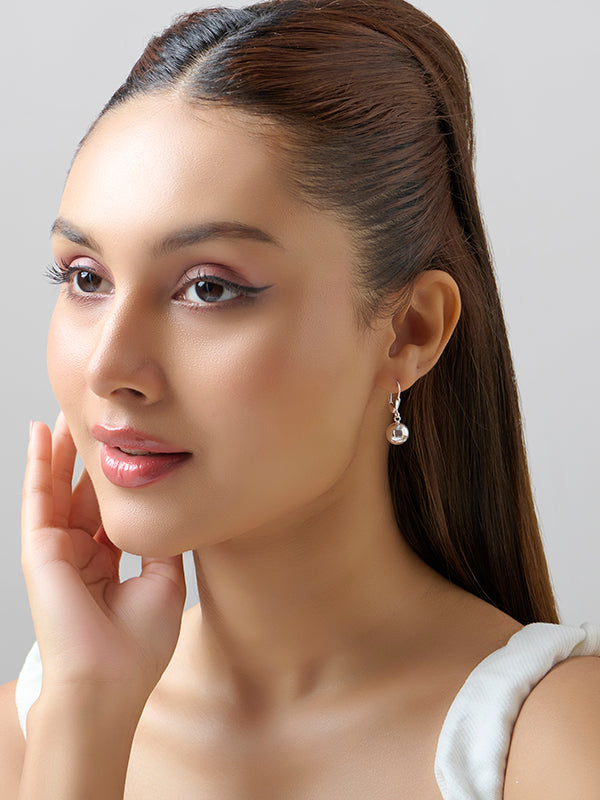 Lightweight Ball Drop Leverback Earrings 10mm