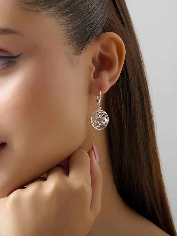 Sea Life Leverback Drop Earrings