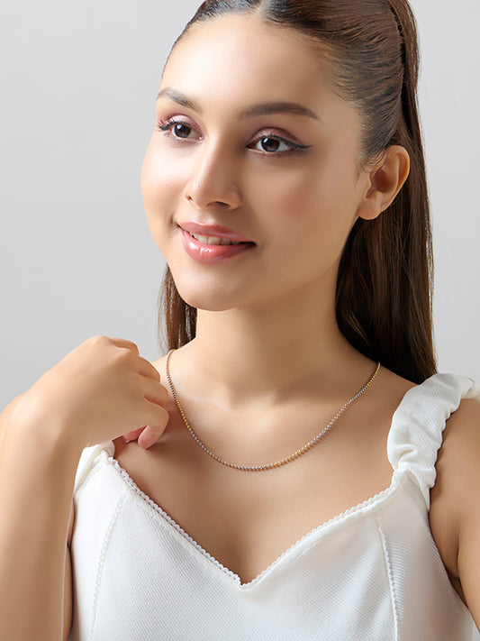 Italian Tricolor Ball Chain Necklace