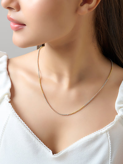 Italian Tricolor Ball Chain Necklace