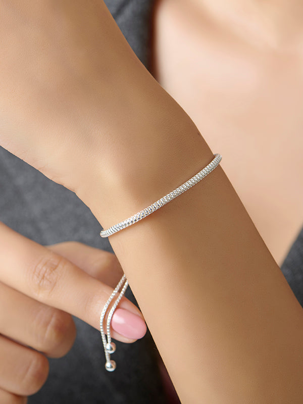 Fancy Link Friendship Slider Bracelet