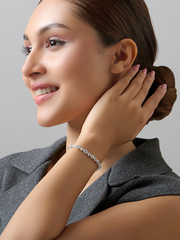 Princess Cut Square Tennis Bracelet