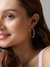 Silver Wave Twist Hoops