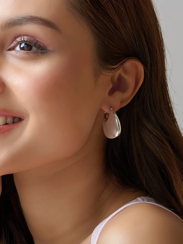 Creole Puffed Geometric Click-Top Hoops