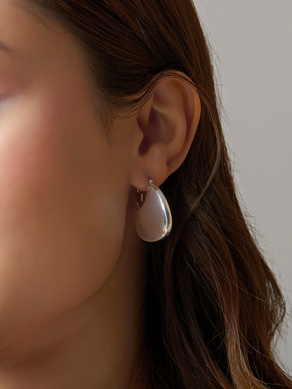 Creole Puffed Geometric Click-Top Hoops