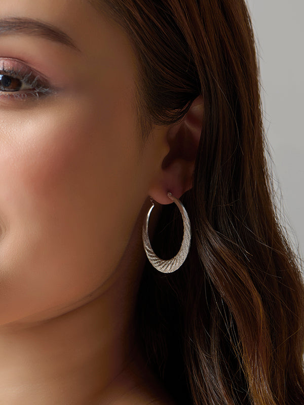 Classic Diamond-Cut Hoops 30mm