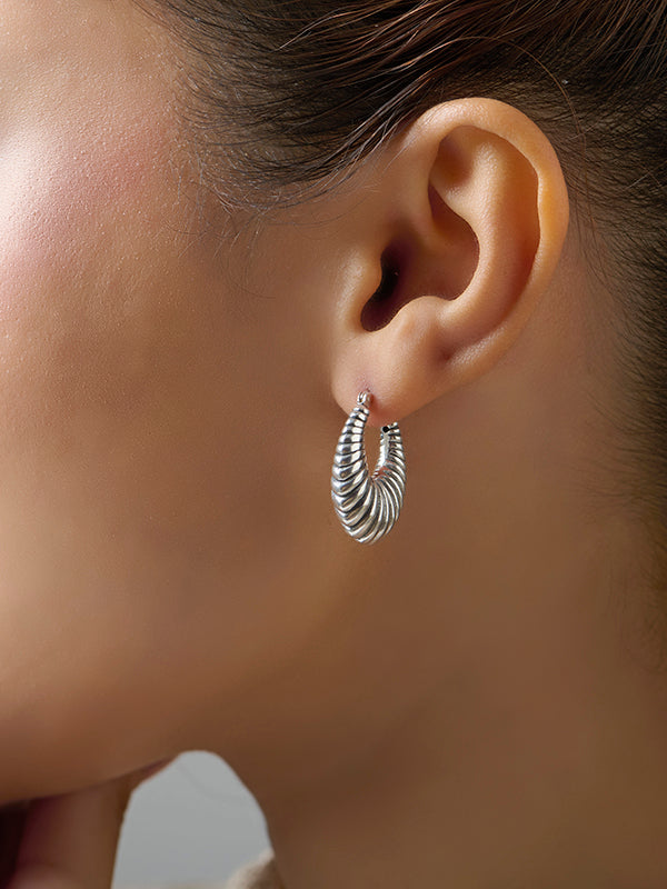 Antique Click-Top Hoop Earrings 25mm