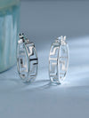 925 Sterlingb Silver Greek Wall Hoop Earrings for Teen Women