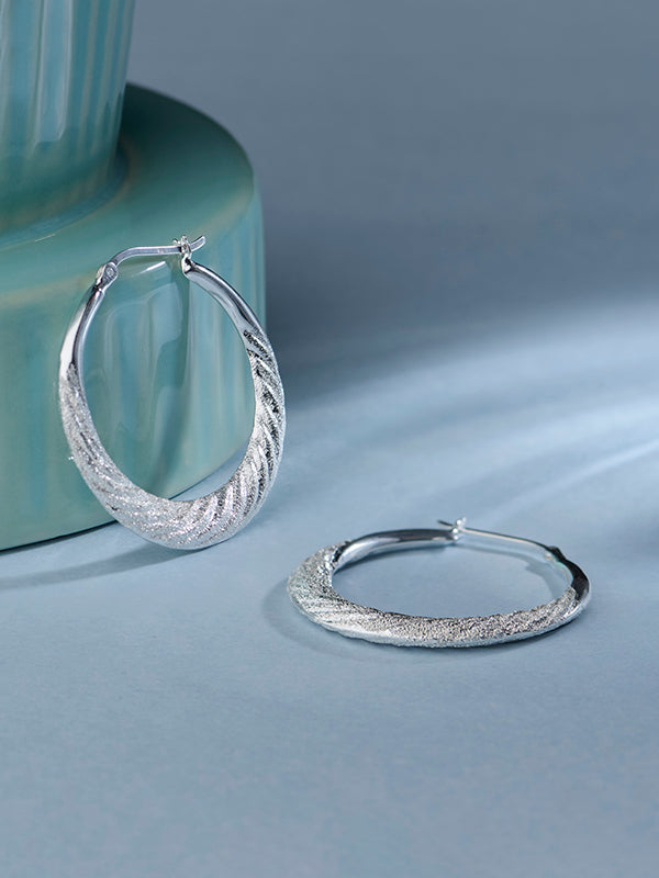 Classic Diamond-Cut Hoops 30mm