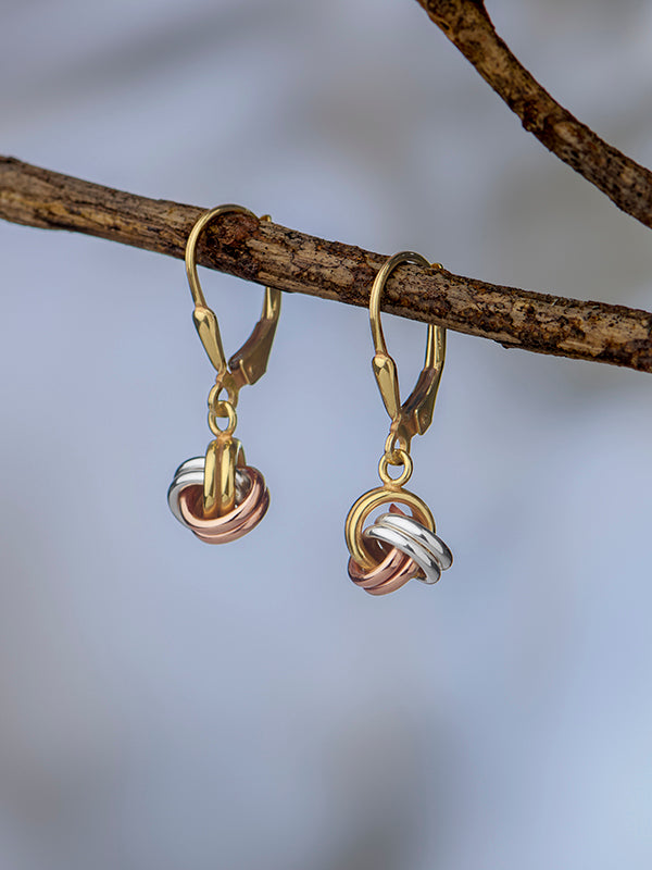 Trio Knot Drop Earrings