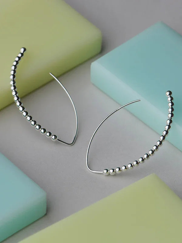 Ball Bead Threader Earrings