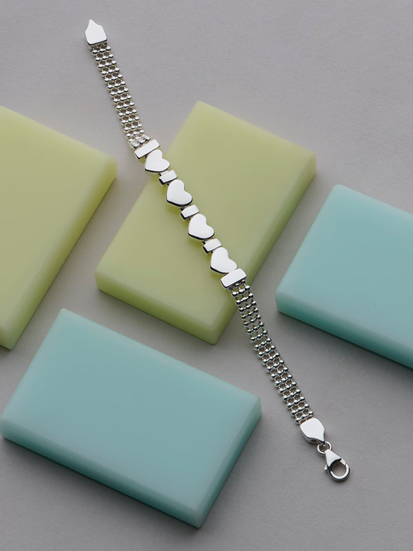 Italian Multi Heart Beaded Bracelet