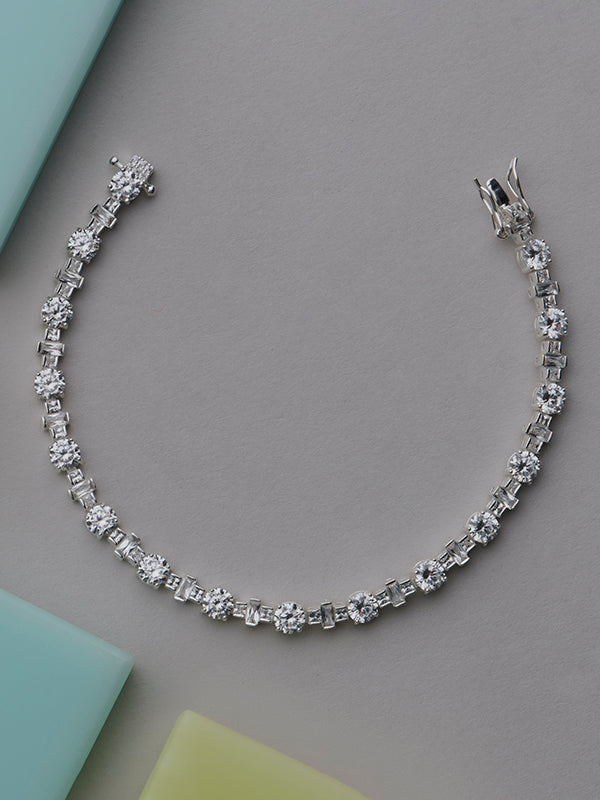 Princess Cut Square Tennis Bracelet