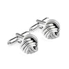 925 Sterling Silver Italian Design Love Knot Cufflinks for Men