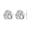 925 Sterling Silver Italian Design Love Knot Cufflinks for Men