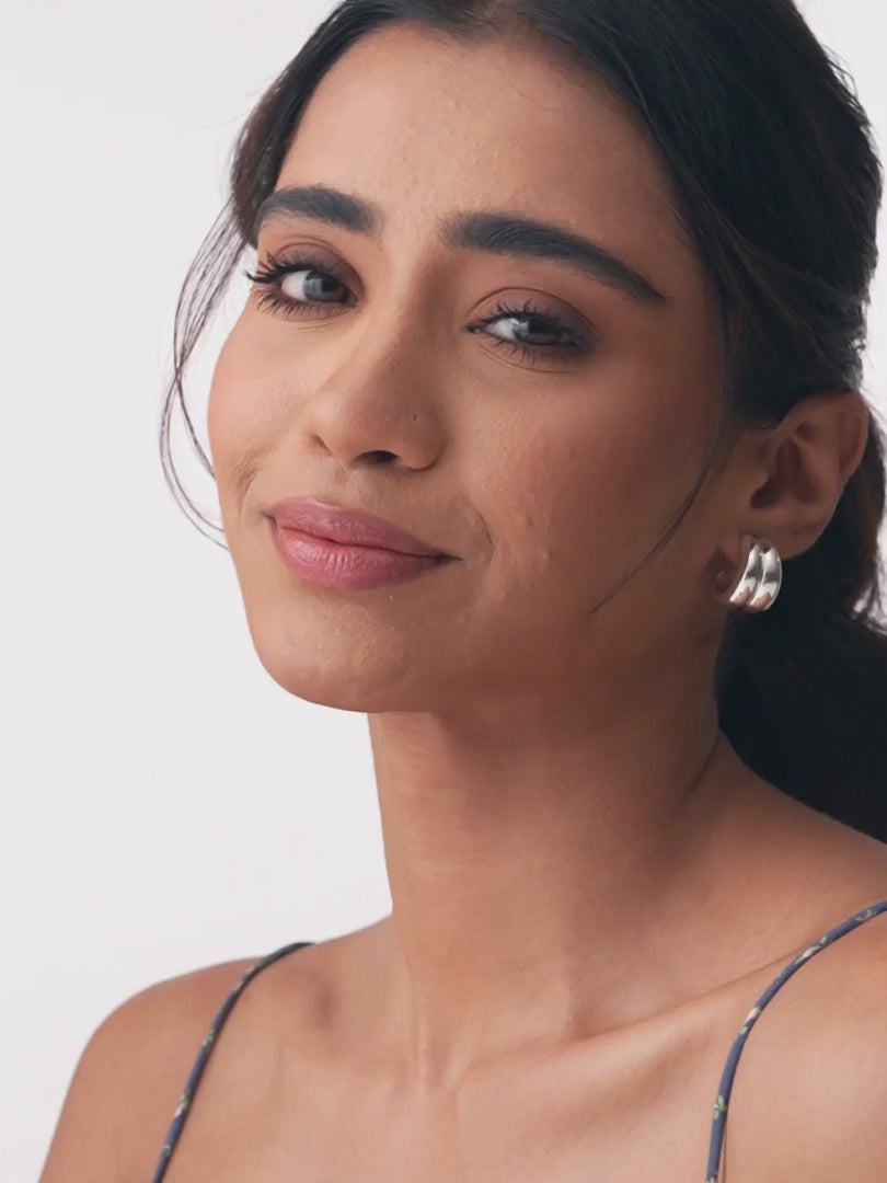 Load video: Silver Halo Textured Studs