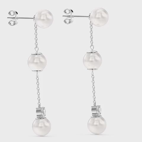 Load video: Silver Drop Earrings