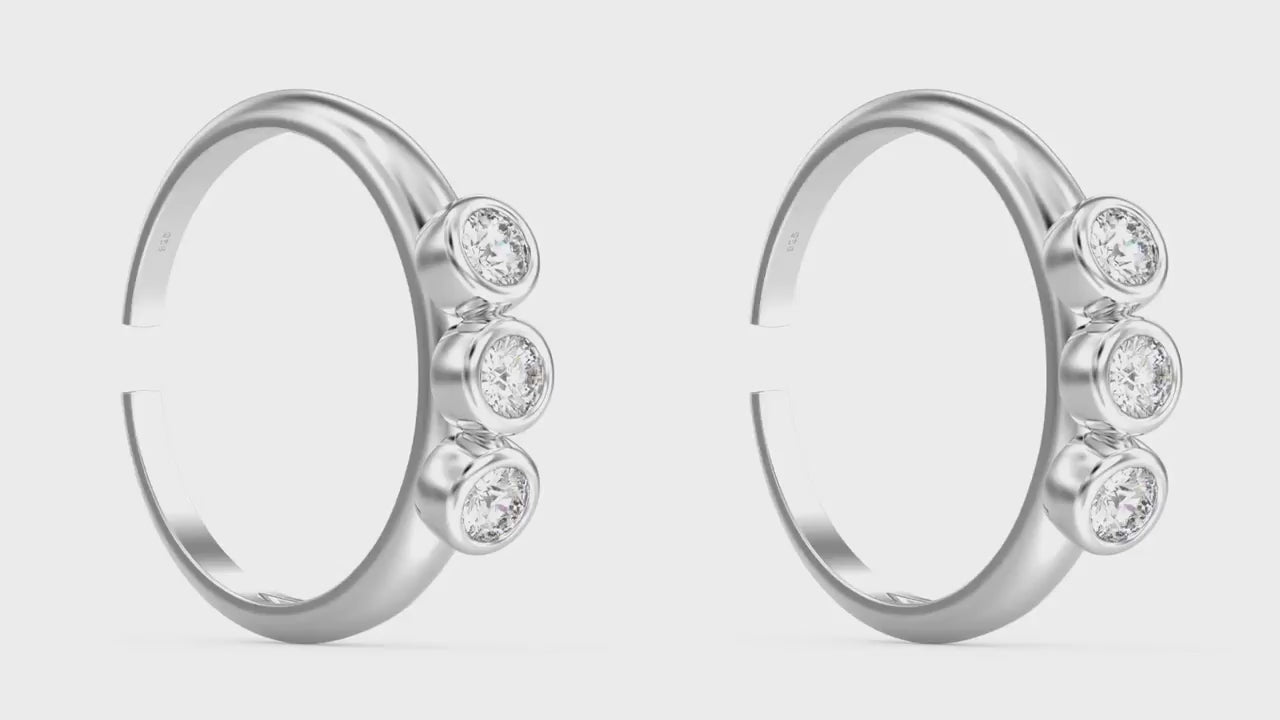 Load video: Classic Silver Toe Ring