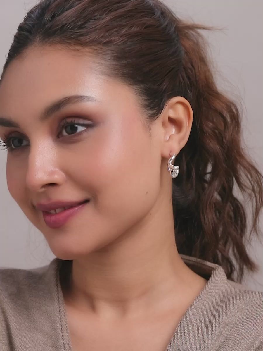 Load video: Lumin Dual Arc Earrings
