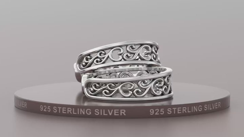 Load video: Antique Classic Floral Adjustable Toe Ring