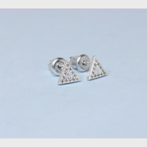 Load video: Gold Stud Earrings
