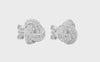 925 Sterling Silver Love-Knot CZ Stud Earrings for Women
