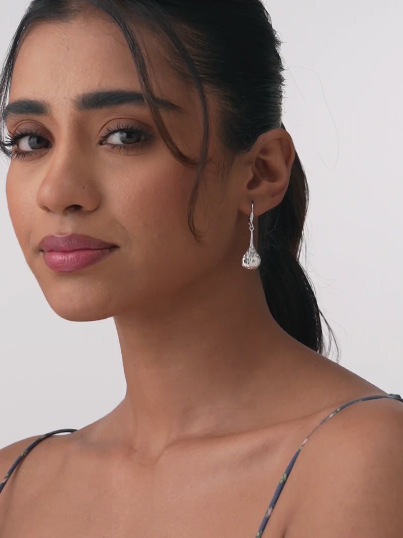 Load video: Diamond-Cut Geometric Drop Earrings
