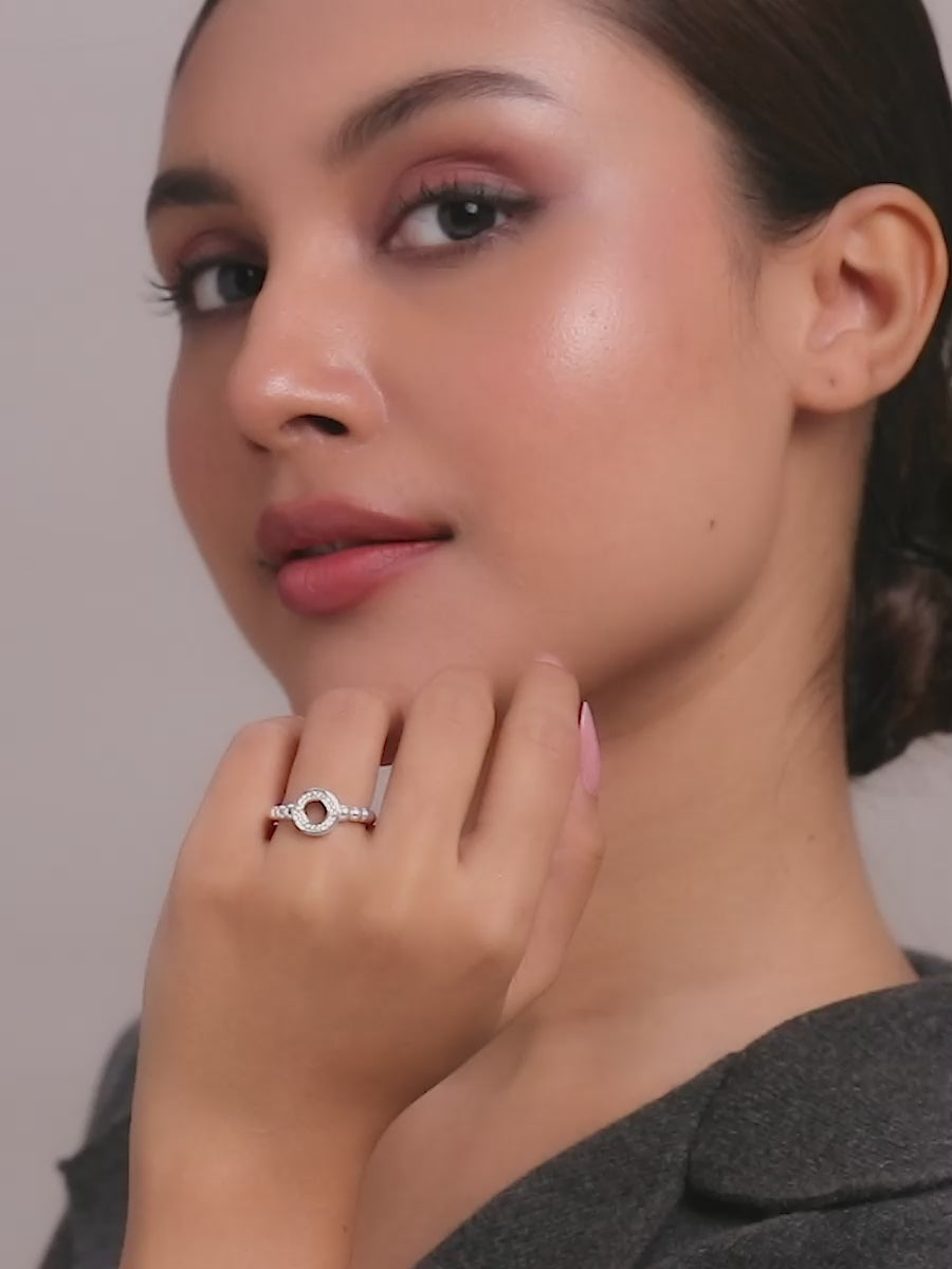 Load video: Pave CZ Caviar Bead Eternity Ring