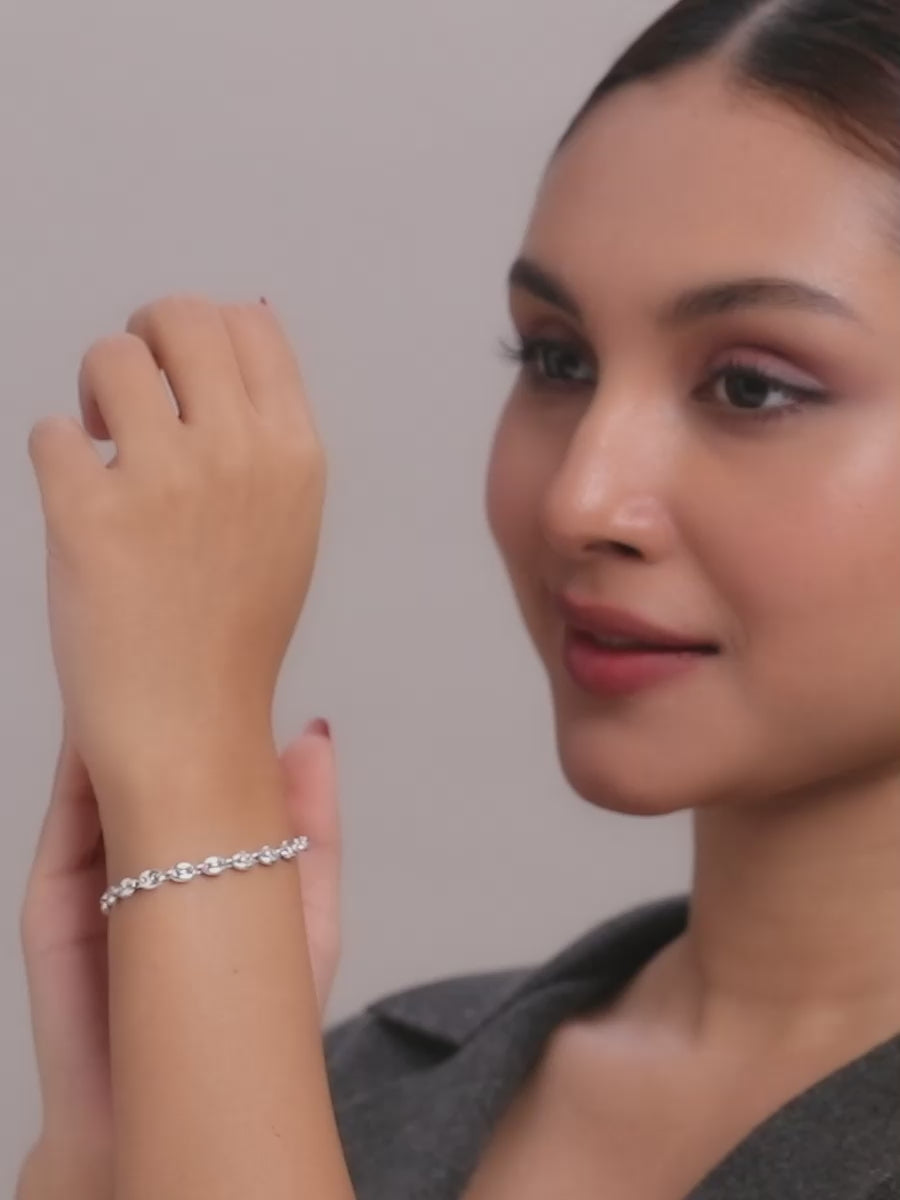 Load video: Silver Mariner Link Bracelet