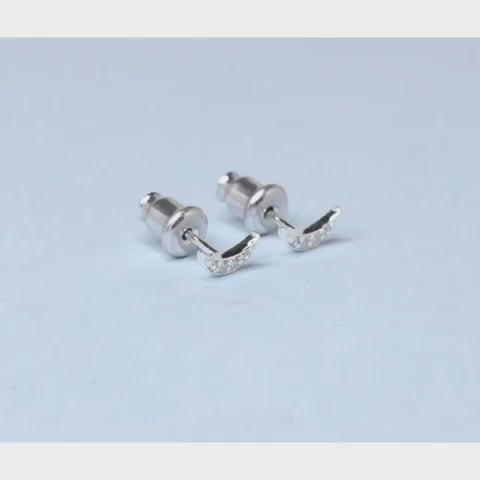 Load video: Gold Minimal Stud Earrings