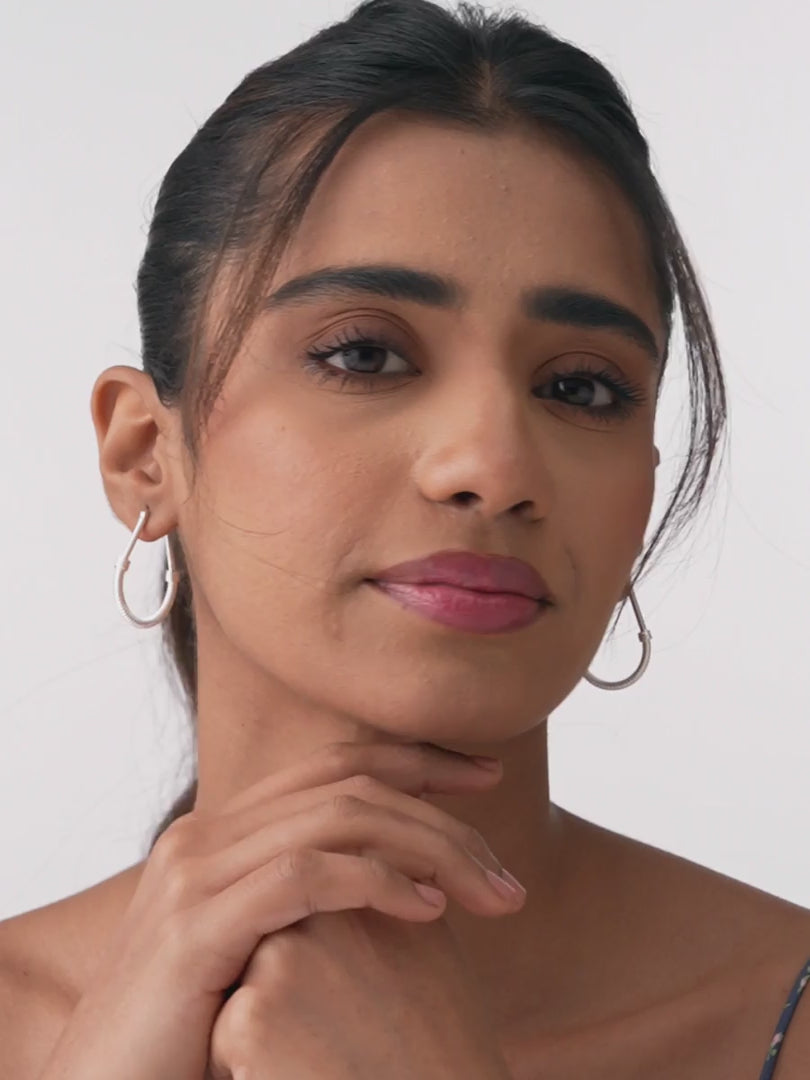 Load video: Diamond Cut Radiance Hoops
