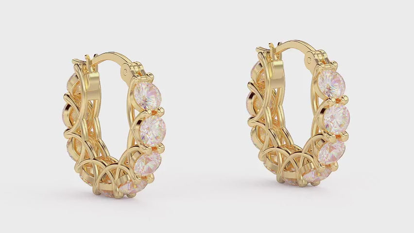 Load video: Gold Click-Top Hoop Earrings