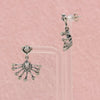 925 Sterling Silver Designer Oxidized Cz Studded Dangler Earrings for Women and Girls