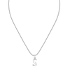 925 Sterling Silver 'S' Letter Pendant Necklace for Teen Women