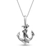 925 Sterling Silver Anchor with Cross Pendant with Chain for Women