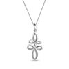 925 Sterling Silver Italian Design Celtic Knot Cross Pendant with Chain Women