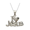 925 Sterling Silver Heart Jesus Light-Weight Pendant Necklace for Women