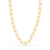 925 Sterling Silver Italian Gold Plated BIG PaperClip Link Chain Necklace for Women
