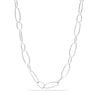 925 Sterling Silver Italian Paperclip Link-Chain Necklace for Women