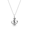 925 Sterling Silver Anchor with Cross Pendant with Chain for Women