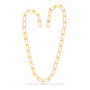 925 Sterling Silver Italian Gold Plated BIG PaperClip Link Chain Necklace for Women