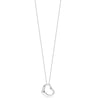 925 Sterling Silver Open Heart Pendant Necklace for Teen Women