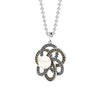 925 Sterling Silver Love Knot Pearl Pendant Necklace for Women