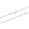 925 Sterling Silver Italian Paperclip Chain Necklace for Women 20 Inches