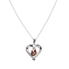 925 Sterling Silver Mother and Child Pendant with Chain for Women