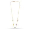 925 Sterling Silver Gold-Plated Multi Natural Birthstone Necklace for Women