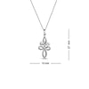 925 Sterling Silver Italian Design Celtic Knot Cross Pendant with Chain Women