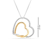 925 Sterling Silver Two-Tone Continuance Heart Necklace for Women