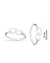 925 Sterling Silver Infinity Heart Open Adjustable Toe Rings for Women