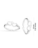 925 Sterling Silver Infinity Heart Open Adjustable Toe Rings for Women